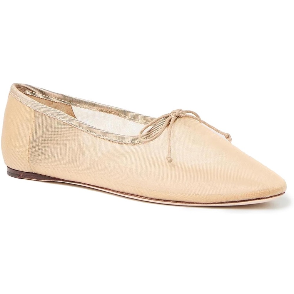 Mesh Nude Ballet Flats